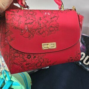 Disney Loungefly convertible crossbody bag Winnie the Pooh red floral